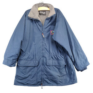 Sportsmaster Men's Full Zip ATA Airlines Jacket Blue L Embroidered Logo Vintage